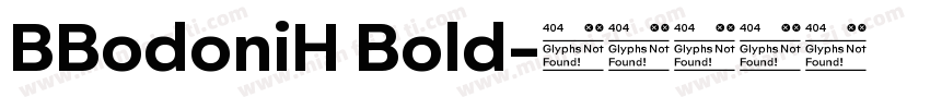 BBodoniH Bold字体转换